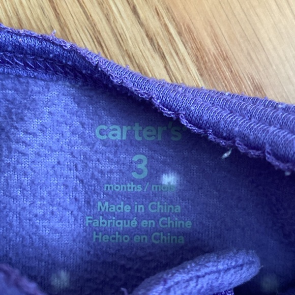 3M Carters Fleece Sleep and Play Pajamas - Picture 3 of 5